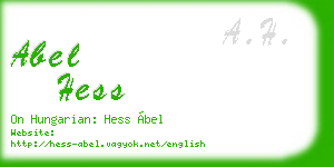 abel hess business card