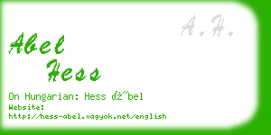 abel hess business card